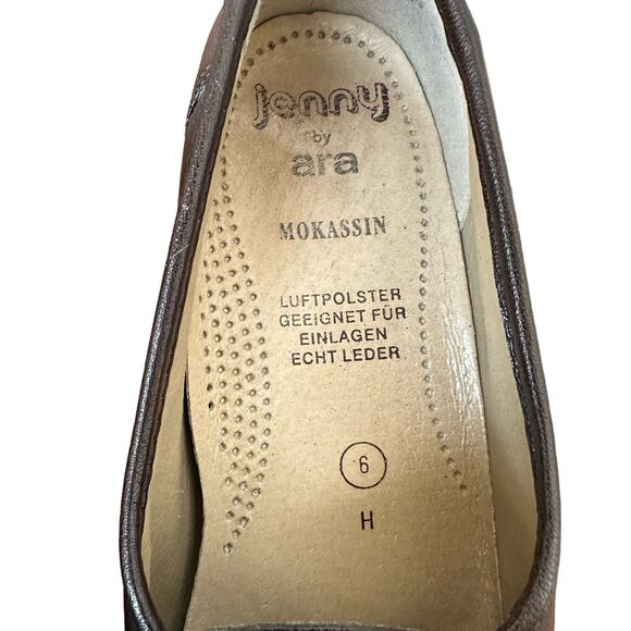 Jenny by Ara Leather Moccasins - Size 6 H - Made in Germany - Picture 6 of 7